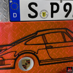 Porsche 911 Art Assemblage wall sculpture by artist David Jacobs