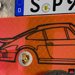 Porsche 911 Art Assemblage wall sculpture by artist David Jacobs