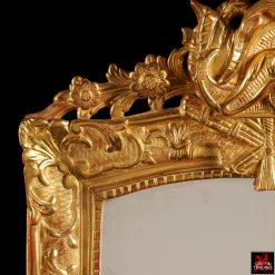 Antique French Regency Louis XIV Giltwood Mirror
