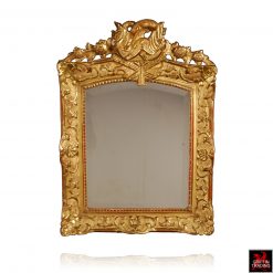 Antique French Regency Louis XIV Giltwood Mirror