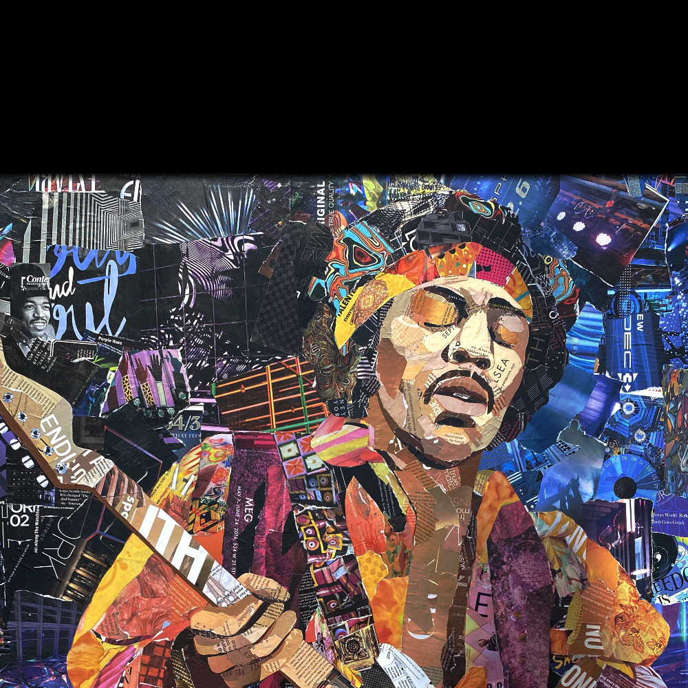 Original Jimi Hendrix artwork by Jim Hudek.