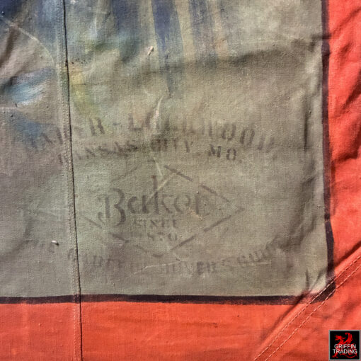 This is a hand-painted 1940s circus sideshow banner advertising a 'Sacred Ape from India,' a genuine piece of vintage Americana used to attract visitors to carnival midways.