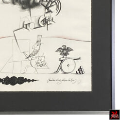 Signed Saul Steinberg signed original lithograph Annuit Coeptis from circa 1966–1968.