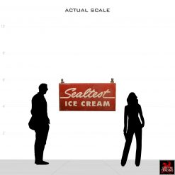 Authentic Sealtest Ice Cream double sided sign.
