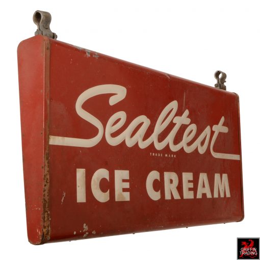 Authentic Sealtest Ice Cream double sided sign.