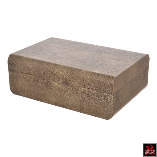 Faux Shagreen decorative box called the Lalique box by Uttermost.