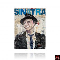 Frank Sinatra by Jim Hudek, an original portrait collage.