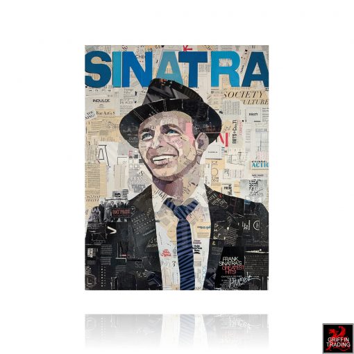 Frank Sinatra by Jim Hudek, an original portrait collage.