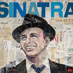 Frank Sinatra by Jim Hudek, an original portrait collage.