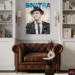 Frank Sinatra by Jim Hudek, an original portrait collage.