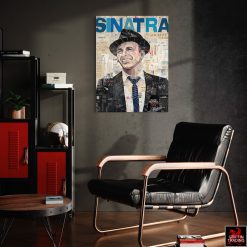 Frank Sinatra by Jim Hudek, an original portrait collage.