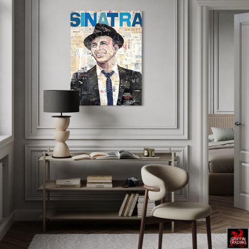 Frank Sinatra by Jim Hudek, an original portrait collage.