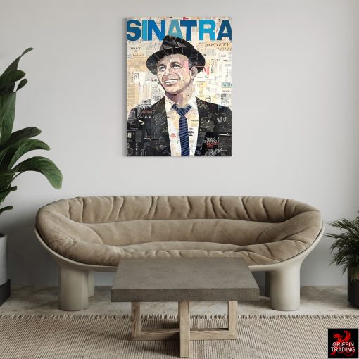 Frank Sinatra by Jim Hudek, an original portrait collage.