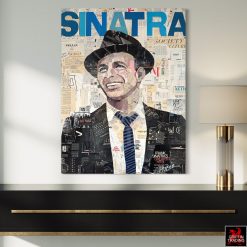 Frank Sinatra by Jim Hudek, an original portrait collage.