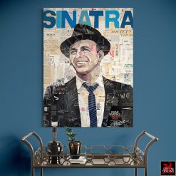 Frank Sinatra by Jim Hudek, an original portrait collage.