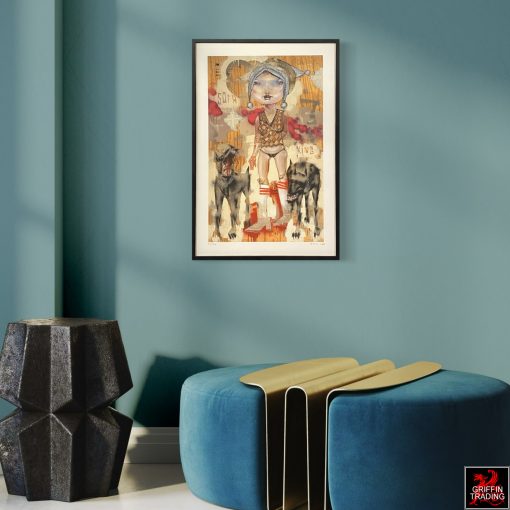 Sofa King by David Choe, signed original print.