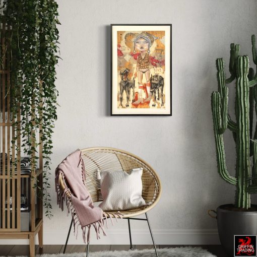 Sofa King by David Choe, signed original print.