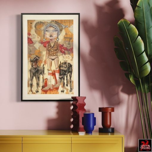 Sofa King by David Choe, signed original print.