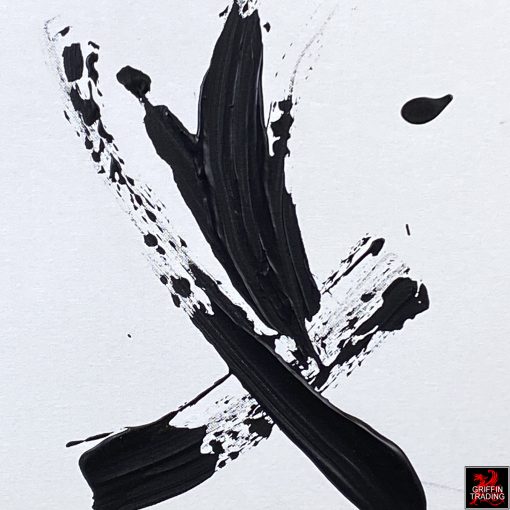 Stillness In Motion Black and White Abstract Painting by Stephen Hansrote