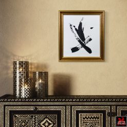 Stillness In Motion Black and White Abstract Painting by Stephen Hansrote