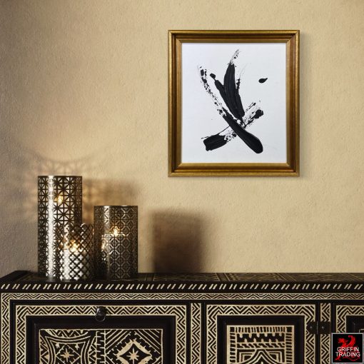 Stillness In Motion Black and White Abstract Painting by Stephen Hansrote