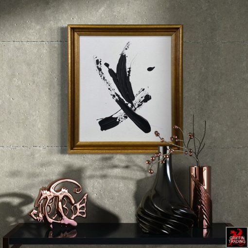 Stillness In Motion Black and White Abstract Painting by Stephen Hansrote