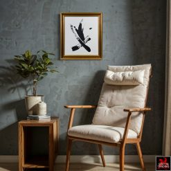 Stillness In Motion Black and White Abstract Painting by Stephen Hansrote