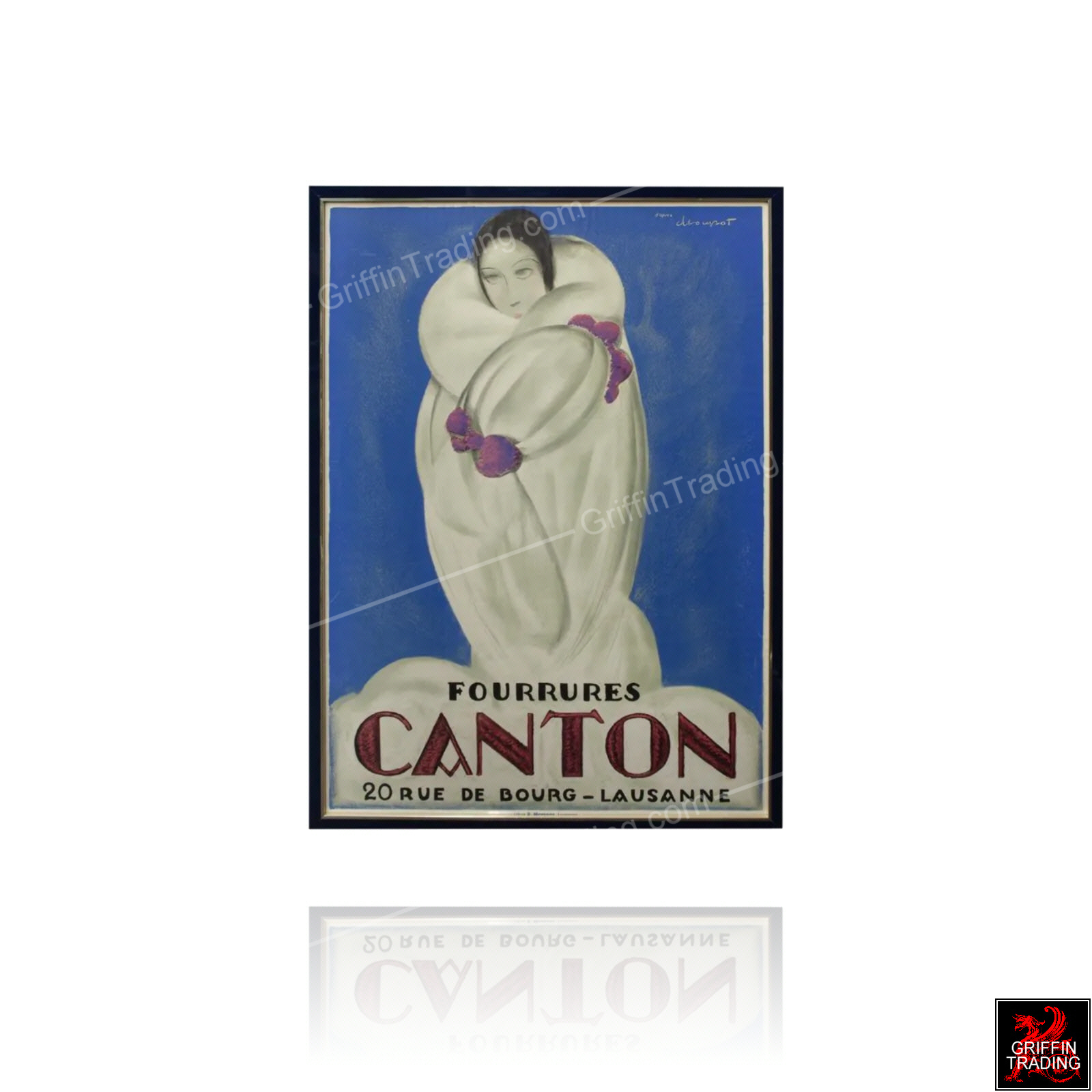 Fourrures Canton Swiss poster by Charles Loupot