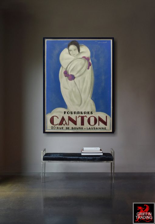 Fourrures Canton Swiss poster by Charles Loupot