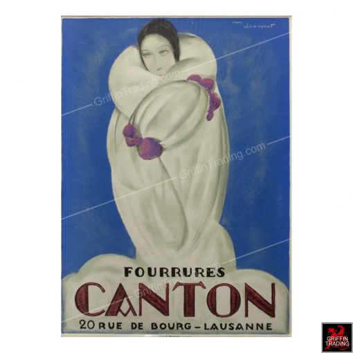 Fourrures Canton Swiss poster by Charles Loupot