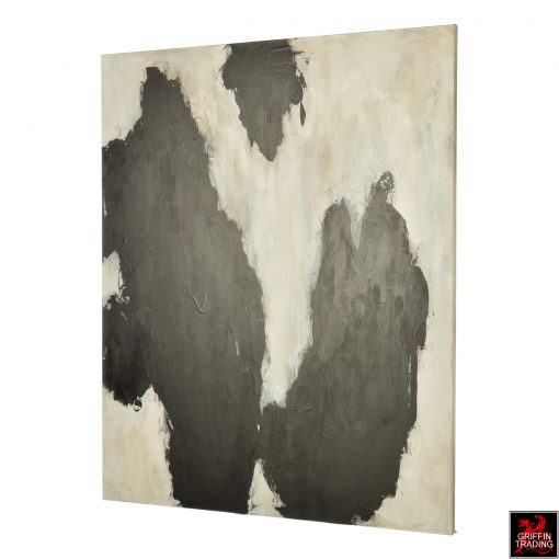 Stephen Hansrote Painting Untitled Black and White Abstract Painting