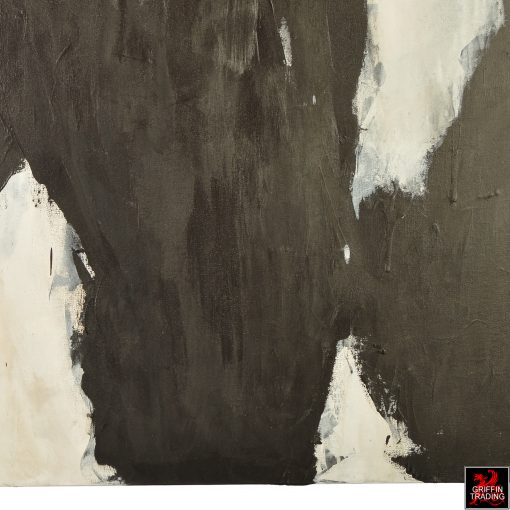 Stephen Hansrote Painting Untitled Black and White Abstract Painting