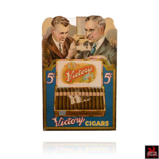 Antique Victory Cigar Store Display Counter Sign