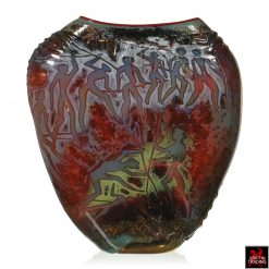 William Morris Petroglyph Art Glass Vessel