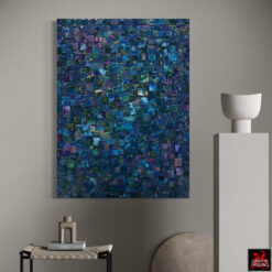 Waters Above, signed original mixed media painting by Alyshia Hennelly.