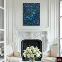 Waters Above, signed original mixed media painting by Alyshia Hennelly.