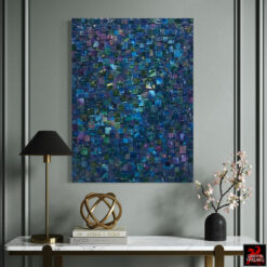 Waters Above, signed original mixed media painting by Alyshia Hennelly.