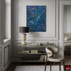 Waters Above, signed original mixed media painting by Alyshia Hennelly.